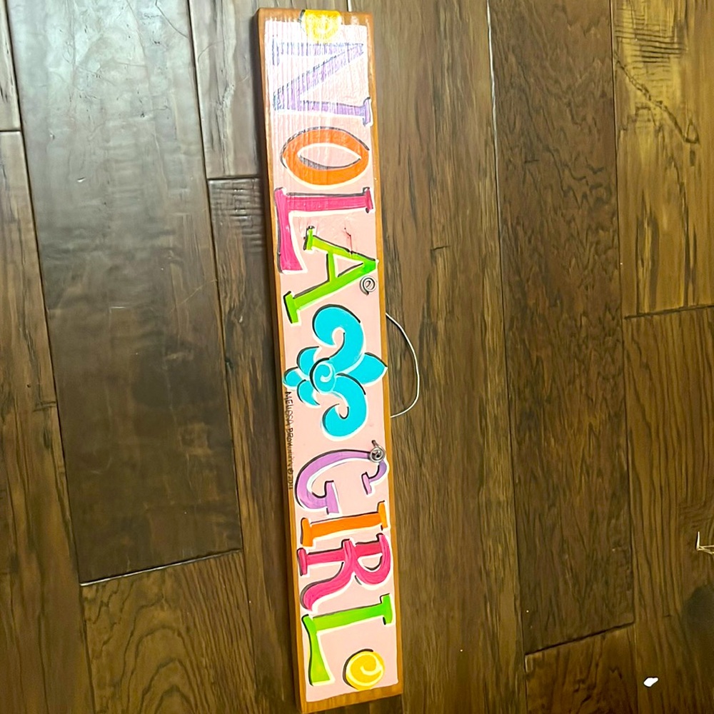 Nola gurl wooden painting